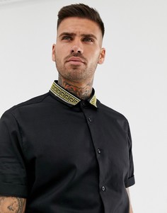 Черная облегающая рубашка с принтом River Island - Черный