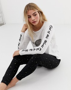 Пижамный комплект с брюками Brave Soul Saturn - Черный