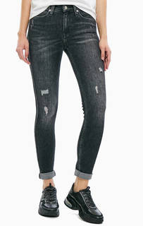 Джинсы скинни с рваными деталями Calvin Klein Jeans