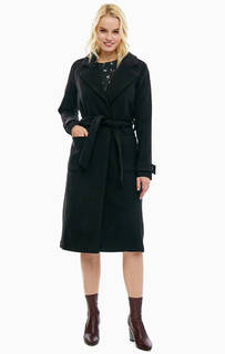 Длинное демисезонное пальто с запахом Only