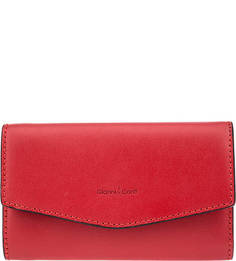 Красный кожаный кошелек с откидным клапаном Gianni Conti