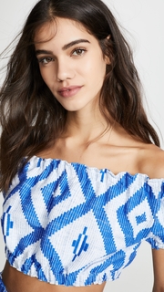 Lemlem Biruhi Cropped Puff Blouse