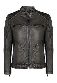 Утепленная кожаная куртка на молнии Urban Fashion for men