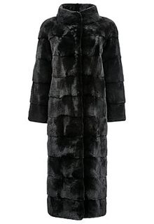 Длинное пальто из аукционного меха норки BLACKGLAMA Vericci
