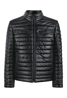 кожаная куртка с утеплителем из синтепона Urban Fashion for men