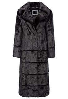 Норковое пальто с поясом из экокожи Flaumfeder