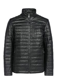 Стеганая кожаная куртка на синтепоне Urban Fashion for men