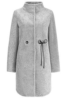 Пальто из вязаной овчины на синтепоне Virtuale Fur Collection
