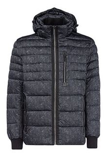 Мужской пуховик с отделкой экокожей Urban Fashion for men