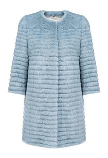 Шуба из меха норки с кожаной отделкой Virtuale Fur Collection