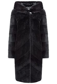 Шуба из нутрии с отделкой мехом норки Снежная Королева