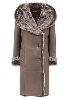 Дубленка из тосканы с капюшоном La Reine Blanche