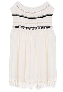 Белая блузка с декором La Reine Blanche