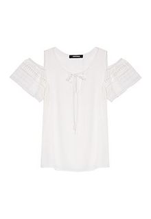 белая блузка с открытыми плечами La Reine Blanche