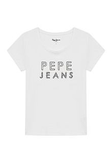 Белая футболка с принтом Pepe Jeans London