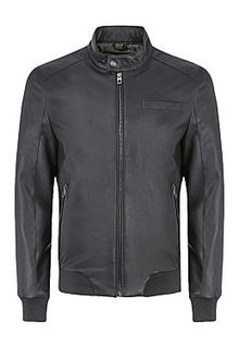 Куртка из экокожи с отделкой трикотажем Urban Fashion for men