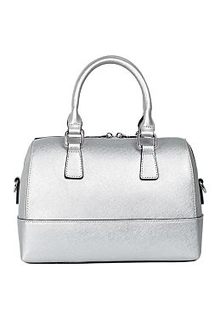 Серебристая сумка из натуральной кожи La Reine Blanche