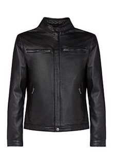 Черная куртка из натуральной кожи Urban Fashion for men
