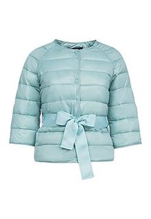 Утепленная куртка с текстильным поясом La Reine Blanche