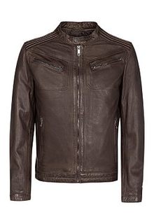 Коричневая кожаная куртка Urban Fashion for men