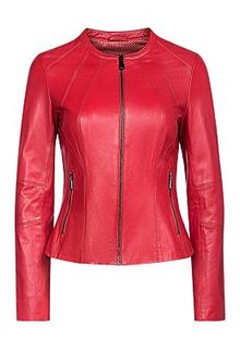 Красная кожаная куртка La Reine Blanche