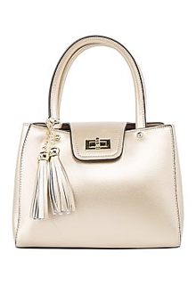 Сумка в руку из металлизированной кожи La Reine Blanche