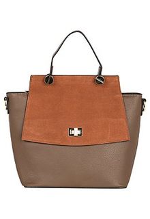 Комбинированная сумка из натуральной кожи La Reine Blanche