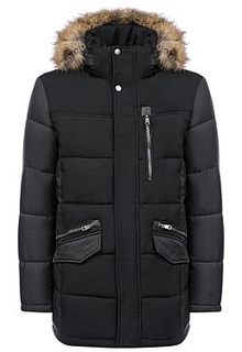 Пуховик с отделкой мехом енота Urban Fashion for men