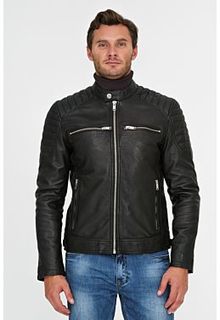 Утепленная кожаная куртка Urban Fashion for men