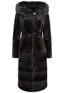 Шуба из нутрии с отделкой мехом норки Снежная Королева