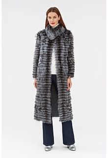 Облегченная шуба из чернобурки Virtuale Fur Collection