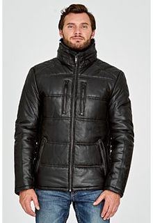 Утепленная кожаная куртка с меховой отделкой Urban Fashion for men