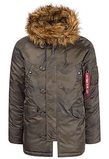 Утепленная куртка с отделкой из искусственного меха Alpha Industries