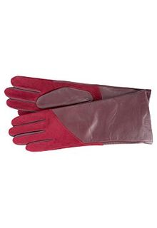 Комбинированные перчатки из натуральной кожи Fabretti