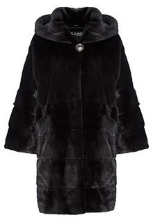 Норковая шуба с капюшоном De la Manie