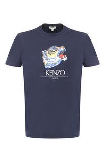 Хлопковая футболка с принтом Kenzo