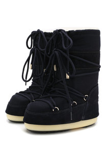 Утепленные сапоги на шнуровке Yves Salomon Enfant