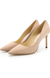 Замшевые туфли Romy 85 на шпильке Jimmy Choo