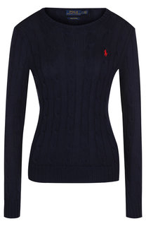 Пуловер фактурной вязки с логотипом бренда Polo Ralph Lauren