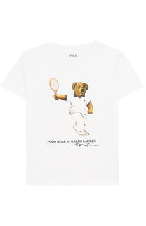 Хлопковая футболка с принтом Polo Ralph Lauren