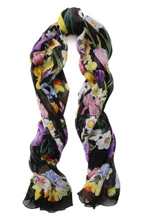Шелковый шарф с цветочным принтом Dolce & Gabbana
