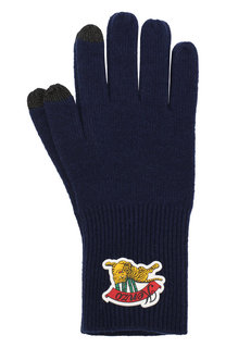 Шерстяные перчатки с нашивкой Kenzo
