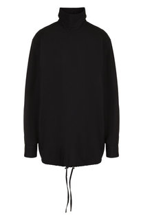 Однотонная хлопковая блуза с воротником-стойкой Dries Van Noten
