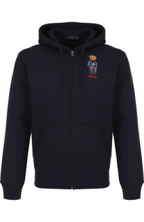 Хлопковая толстовка на молнии с капюшоном Polo Ralph Lauren