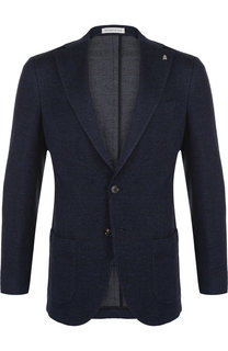 Однобортный пиджак из смеси хлопка и шерсти Sartoria Latorre