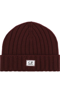 Шерстяная шапка фактурной вязки C.P. Company