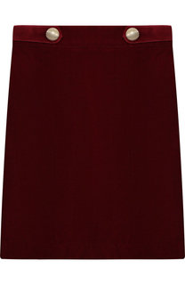 Бархатная юбка с декором Caf