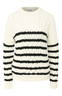 Шерстяной пуловер с круглым вырезом Loewe