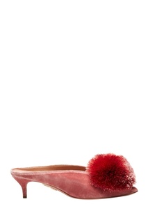Розовые мюли Powder Puff Mule 45 Aquazzura