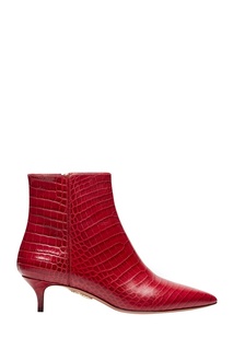 Ботильоны с эффектом крокодиловой кожи Quant Bootie 45 Aquazzura